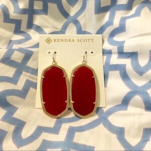 Kendra Scott Bold Red Drop Earrings
